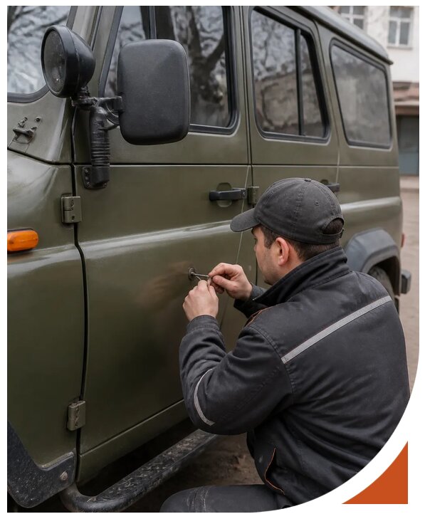Профессиональное вскрытие автомобиля УАЗ без повреждений в Новотроицке